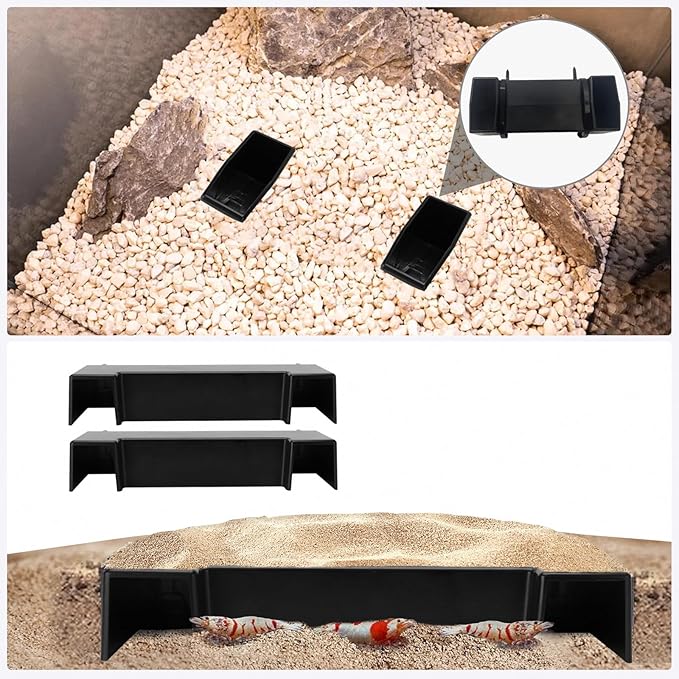 Shrimp Cave Aquarium Tunnel, Shrimp Hides for Aquarium, Corner Aquarium Cave, Corner Fish Tank Decorations, Shrimp Tank Accessories, Fish Hideout for Aquarium Decor, Fish Cave for Aquarium Hideout CPLIKE