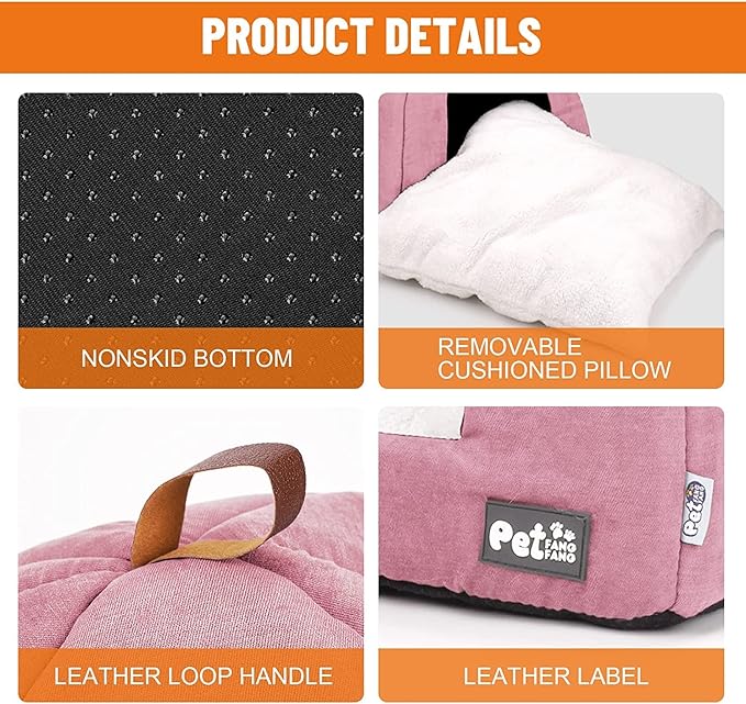 Cat Bed for Indoor Cats -Premium Pet Beds for Cats and Small Dogs, Cat Bed Cave, Comfortable Covered Cat Bed, Cat Tent, Kitten Bed, Small Animal Bed and Dog Bed Cave Cat Hut with Cushioned Pillow - PAWPICO