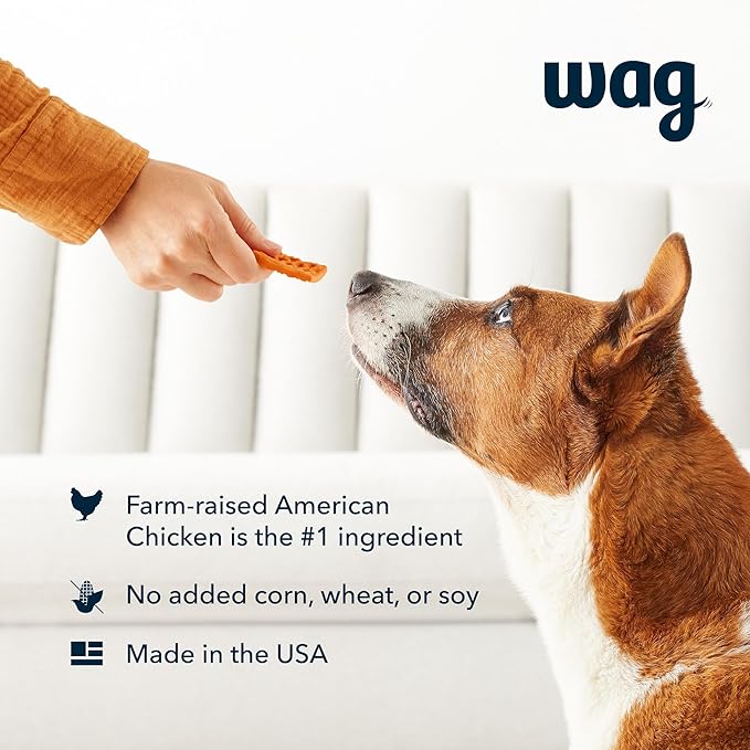 Amazon Brand - Wag Dog Treats Chicken and Waffle Bites 12oz - PAWPICO