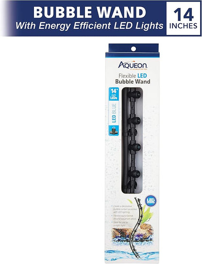 Aqueon Fish Tank Aquarium Flexible LED Accent Light and Bubble Wand, Blue, 14 Inch Aqueon