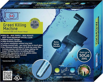 AA GKM9W Internal UV for Aquariums up to 50Ga,Black AAAquariumInc