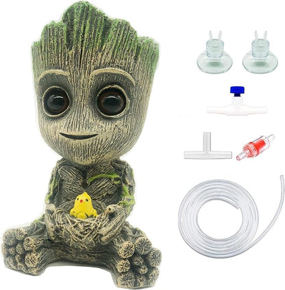 Aquarium Groot Air Bubbler Decorations Fish Tank Air Stone Set AnxunJim