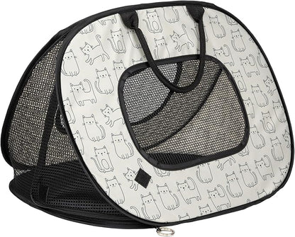 SportPet Designs Soft Sided Cat Carriers, Cat Print 20" - PAWPICO