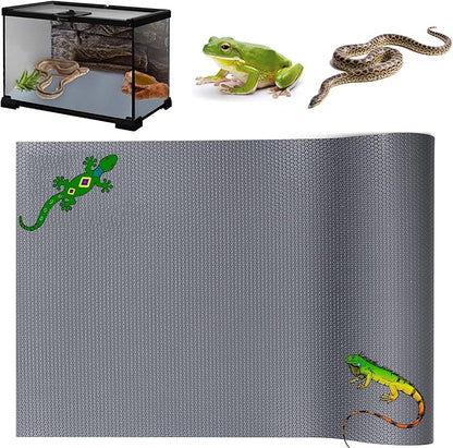 KABASI Reptile Substrate Liner Terrarium Carpet, Bearded Dragon Tank Accessories, Non-Adhesive Reptile Carpet Reptile Flooring Mat Bedding for Leopard Gecko, Snake, Lizard, Tortoise, 17.7x78.7 inch KABASI