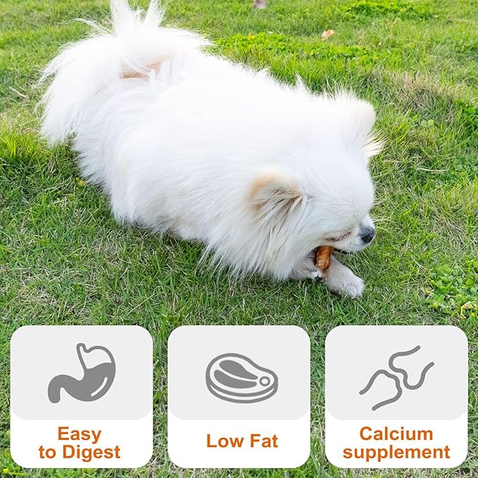 MON2SUN Dog Treats, 2.3 Inch Chicken Wrapped Calcium Dog Bones, Rawhide Free Dog Chews for Puppy and Small Dogs, Training Treats for Teeth Cleaning and Fresh Breath (28 Count - Pack of 5) - PAWPICO