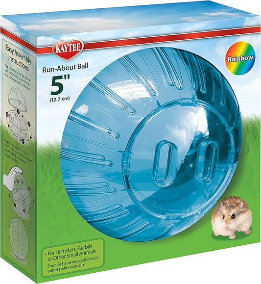 Kaytee 5" Assorted Color Run-About Exercise Ball For Pet Dwarf Hamsters & Mice Kaytee