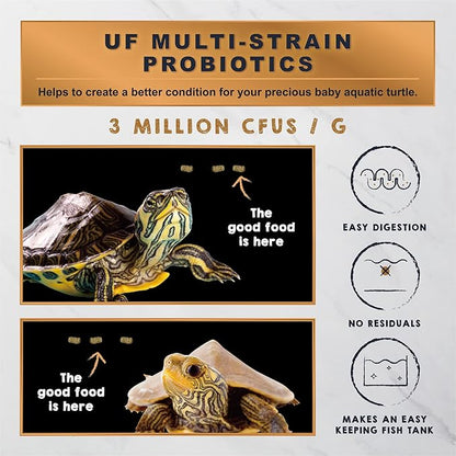 Ultra Fresh Floating Baby Turtle Food, All Natural Ingredients, Wild Sword Prawn, Calcium Vitamin D Enriched for Picky Aquatic Baby Turtles, Baby Turtle Nutri Stick 3.35 oz UltraFresh-ShrimpDelight