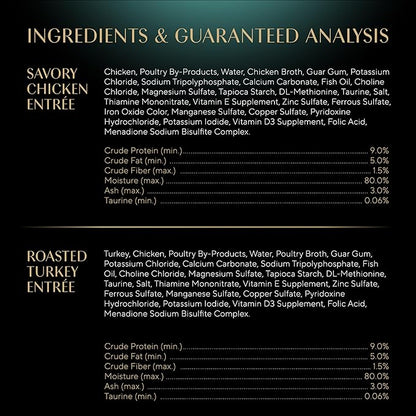 Sheba Perfect Portions Wet Cat Food Pate Savory Chicken Entree and Roasted Turkey Entree Variety Pack, 2.6 oz. Twin Pack Trays (12 Count, 24 Servings) (Pack of 2) - PAWPICO