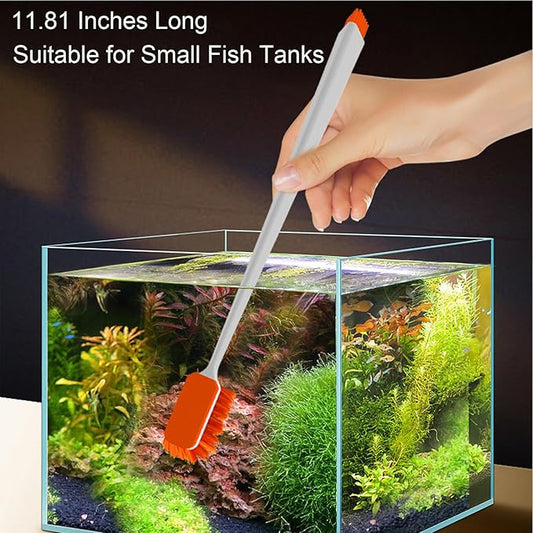 Small Fish Tank Cleaner - Algae Scraper for Glass Aquariums - Aquarium Brush & Scrubber Tool Adapted for Cleaning Glass and Acrylic Aquariums. PAWPICO