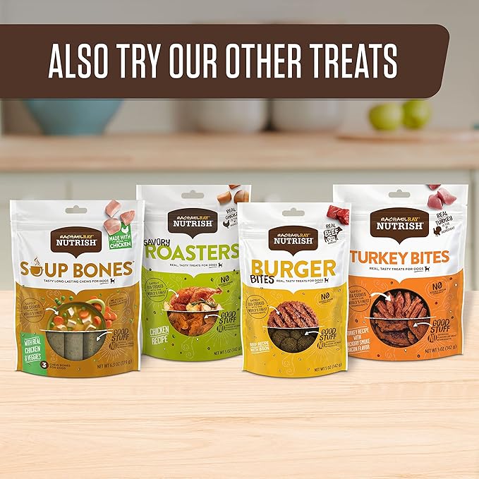 Rachael Ray Nutrish Soup Bones Long Lasting Dog Chews Variety Pack, 22 Count (Pack of 1) - PAWPICO