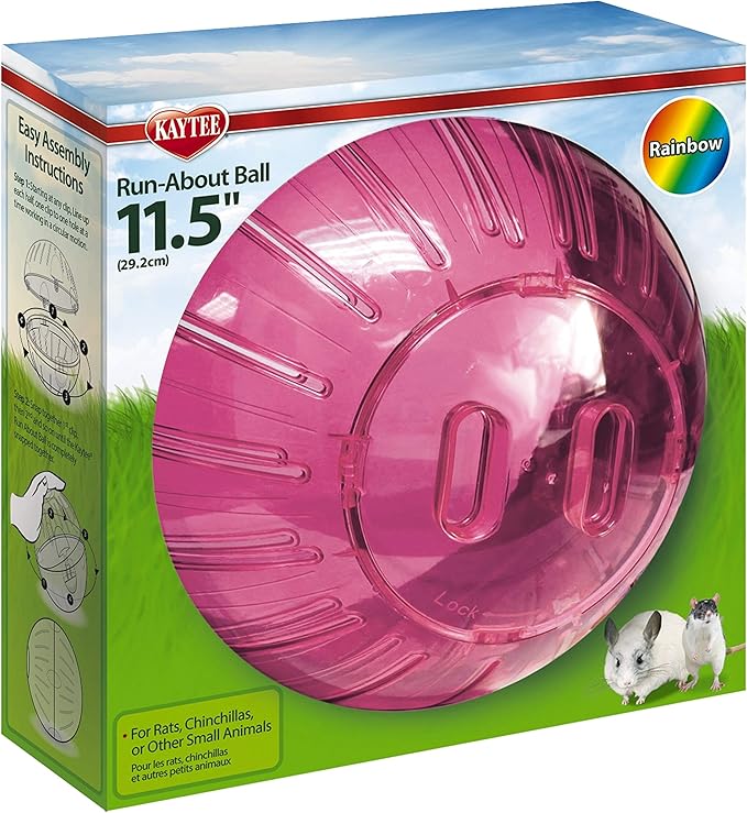 Kaytee 11.5" Assorted Color Run-About Exercise Ball For Pet Rats & Chinchillas Kaytee
