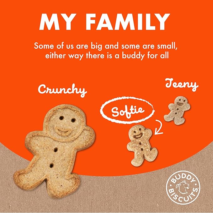 Buddy Biscuit Softies 5 oz Pouch, Grain-Free Soft & Chewy, Natural Peanut Butter Flavor Dog Treats, Oven Baked in the USA - PAWPICO