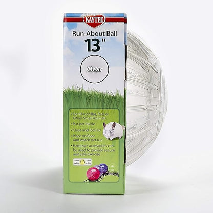 Kaytee 13" Clear Run-About Exercise Ball For Pet Rats & Chinchillas Kaytee