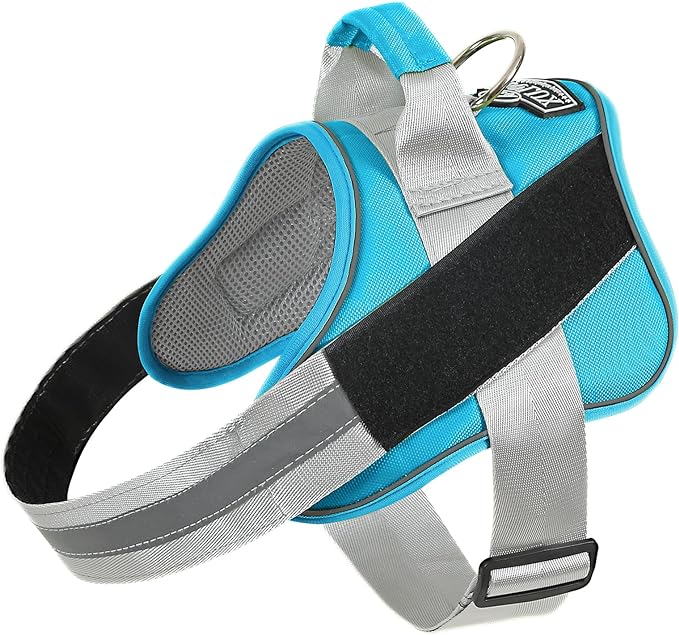 Bolux Dog Harness, No-Pull Reflective Dog Vest, Breathable Adjustable Pet Harness with Handle for Outdoor Walking - No More Pulling, Tugging or Choking (OceanicBlue, XX-Large (Pack of 1)) Bolux