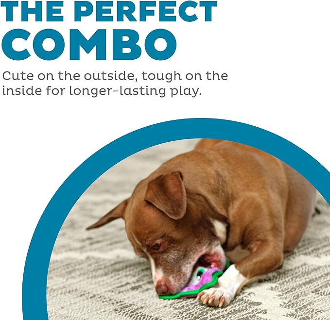 Outward Hound Durablez Tough Plush Squeaky Dog Toy, Owl, Purple, XS - PAWPICO