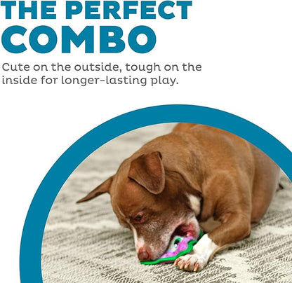 Outward Hound Durablez Tough Plush Squeaky Dog Toy, Owl, Purple, XS - PAWPICO