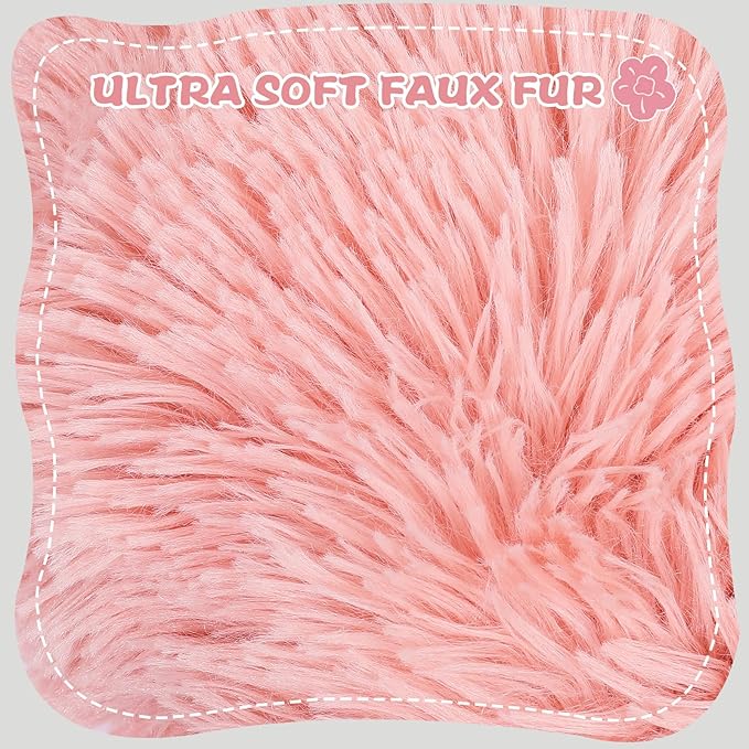 Cat Bed Cute, 23.6" Washable Pink Donut Bed for Indoor Cats and Small Dogs,Soft Cute Flower Fluffy Round Donut Cat Beds,Anti Anxiety Pet Bed,Self-Warming Bed,Blush Pink - PAWPICO