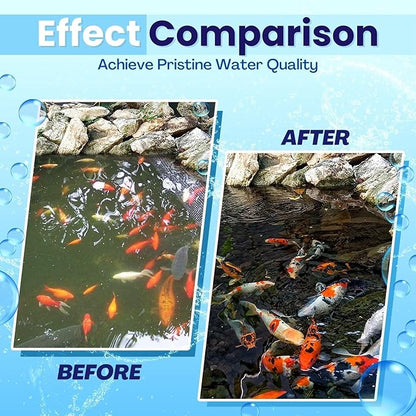 Flexzion UV Light for Pond - 9W Small Pond UV Light, 2113 Gal Capacity, 1500L/H UV Pond Clarifier for Outdoor Ponds, Clears Water in Days (CUV-109A) Flexzion