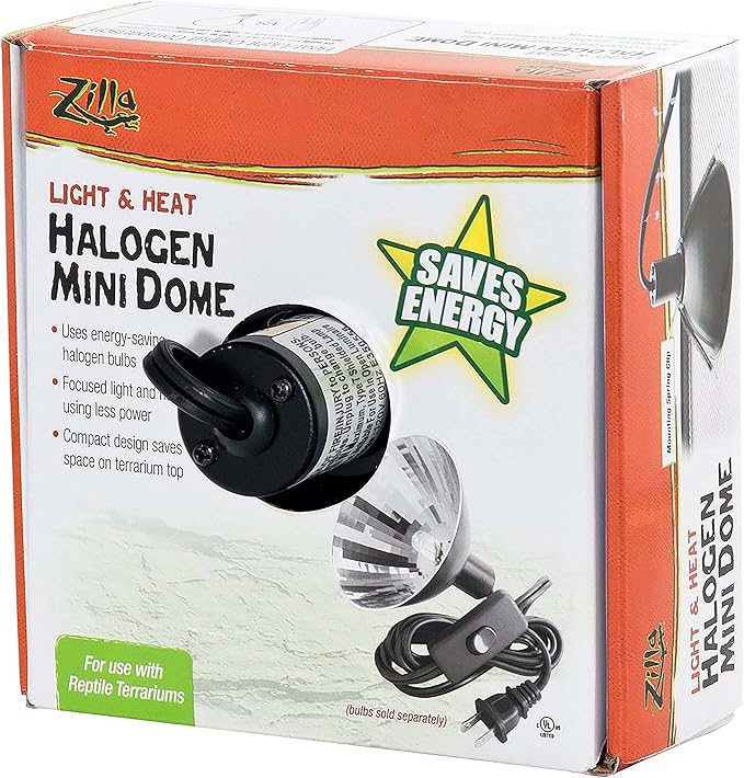 Zilla Light & Heat Halogen Mini Dome For Reptile Terrariums One Size Zilla