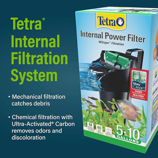 GloFish Aquarium Starter Kit, 6.6 Gallon Fish Tank, Includes Blue & White LED Lights, Tetra Whisper Bio-Bag Filter & Thermometer GloFish