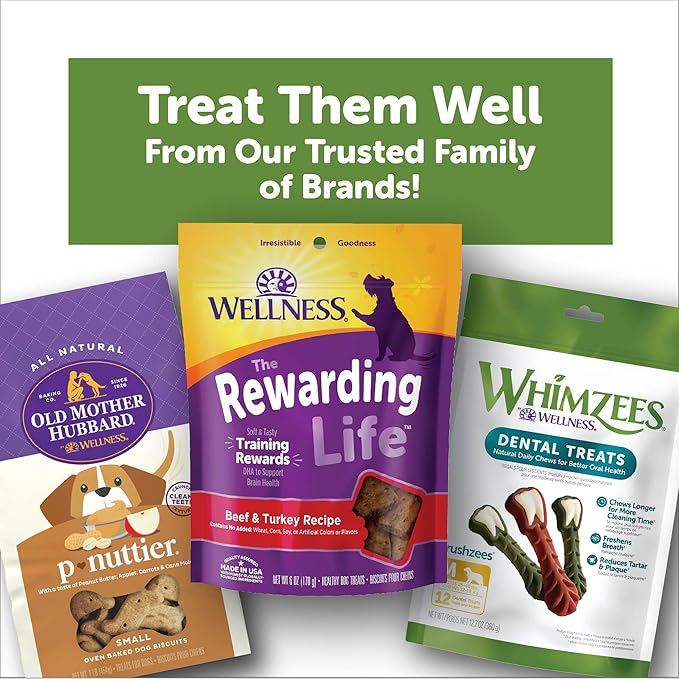 WHIMZEES by Wellness Variety Box: All Natural Dental Chews for Dogs (Medium), 28 Count - Dog Treats, Freshens Breath, Gluten & Grain-Free (Packaging May Vary) - PAWPICO