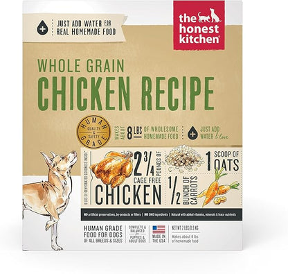 The Honest Kitchen Dehydrated Whole Grain Chicken Dog Food, 2 lb Box - PAWPICO