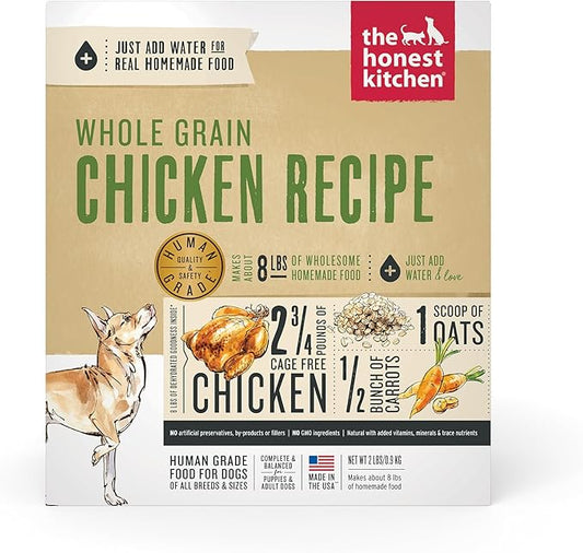 The Honest Kitchen Dehydrated Whole Grain Chicken Dog Food, 2 lb Box - PAWPICO