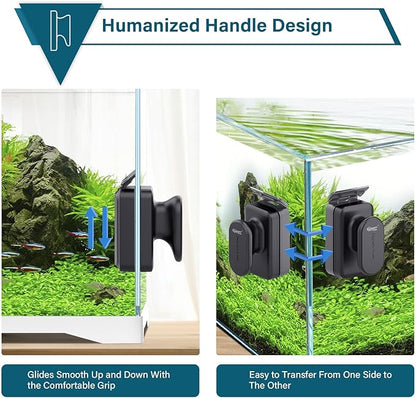 hygger Aquarium Magnetic Glass Scraper Fish Tank Cleaning Brush Floating Design Magnet Scrubber with Two Detachable Blade hygger