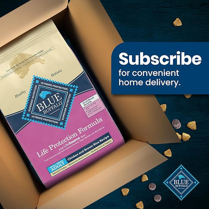 Blue Buffalo Life Protection Formula Adult Small Breed Dry Dog Food, Supports High Energy Needs, Made with Natural Ingredients, Chicken & Brown Rice Recipe, 15-lb Bag - PAWPICO