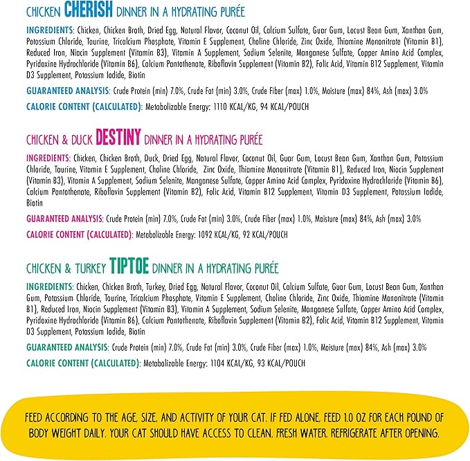 Weruva B.F.F. Play - Best Feline Friend Paté Lovers, Aw Yeah!, Paté Soiree! Variety Pack, 3oz Pouch (Pack of 12) - PAWPICO