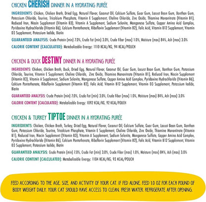 Weruva B.F.F. Play - Best Feline Friend Paté Lovers, Aw Yeah!, Paté Soiree! Variety Pack, 3oz Pouch (Pack of 12) - PAWPICO