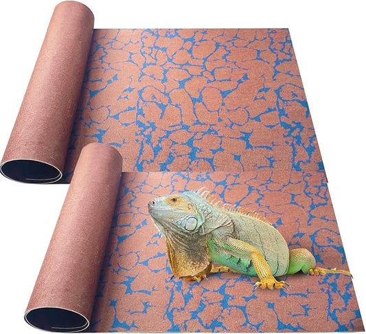 BNOSDM 2 PCS Reptile Carpet Mat Terrarium Liner Bedding Reptile Cage Mat Supplies for Tortoise Lizard Leopard Gecko Snake Chameleon 23.6’’ x 15.7’’ BNOSDM
