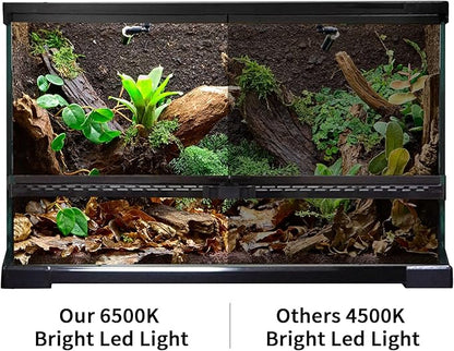 LED Compact Bulb 22W 6500K,Full Spectrum LED Light for Reptiles,Amphibian and Plant Growth,10000H Long Lifespan and Rotate 90°(1.4 * 1.4 * 10in) bestchoiceforyourreptiles