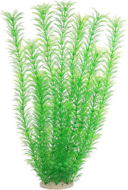 Aquarium Plastic Plants Large, Artificial Plastic Long Fish Tank Plants Decoration Ornaments Safe for All Fish 21 Inches Tall (J67 Grenn) JIH