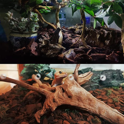 Tfwadmx Reptile Bark Bedding 31.6oz Tortoise Bedding for Habitat Bearded Dragon Substrate Reusable Pine Chips Bedding for Geckos, Lizards, Turtles Snakes, Hermit Crabs Tfwadmx