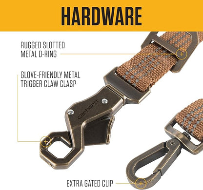 Carhartt Dog Leash Black/Brushed Brass, Large Carhartt