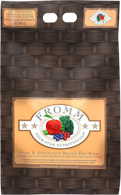 Fromm Four-Star Nutritionals Pork & Applesauce Dog Food - Premium Dry Dog Food - Pork Recipe - 12 lb - PAWPICO