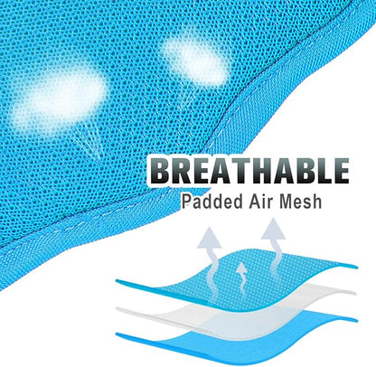 BARKBAY No Pull Dog Harness Large Reflective Dog Harness with Front Clip and Easy Control Handle for Walking Training Running with ID tag Pocket(Blue,M) BARKBAY