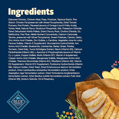 Blue Buffalo Freedom Grain-Free Dry Dog Food, Complete & Balanced Nutrition for Adult Dogs, Made in the USA With Natural Ingredients, Chicken & Potatoes, 11-lb Bag - PAWPICO