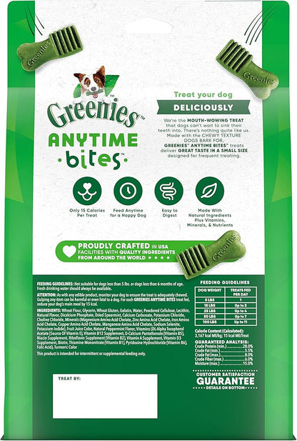 GREENIES ANYTIME BITES Dog Treats, Mint Flavor, 24 oz. bag - PAWPICO