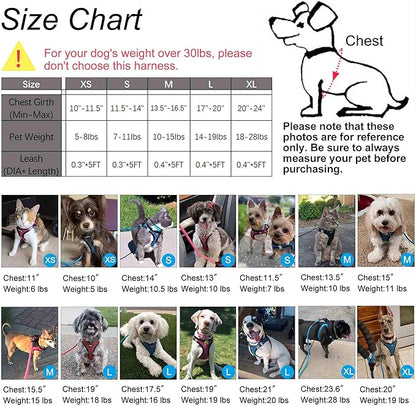 Dog Harness Step-in Breathable Puppy Cat Dog Vest Harnesses for Small Medium Dogs Red matilor