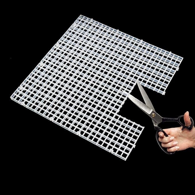 ALEGI Aquarium Fish Tank Divider Plastic Egg Crate Aquarium Filter Bottom Tray Plastic Grid (L 6pcs) ALEGIAquarium