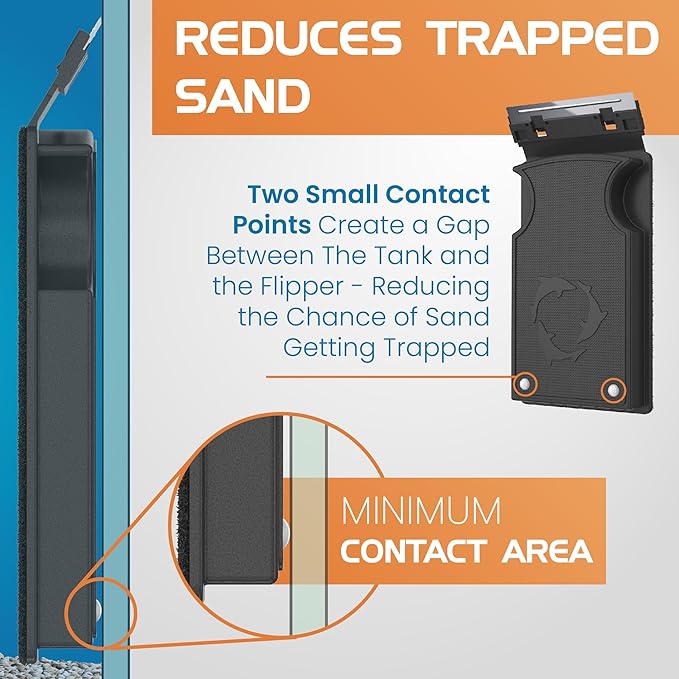 FL!PPER Flipper Magnetic Aquarium Glass Cleaner & Fish Tank Accessories | Effortless Algae Remover for Fish Tank (Standard) FLPPER