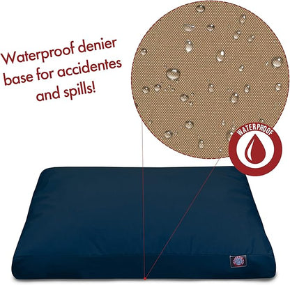 Majestic Pet Solid Navy Blue X-Large Rectangle Bed - PAWPICO