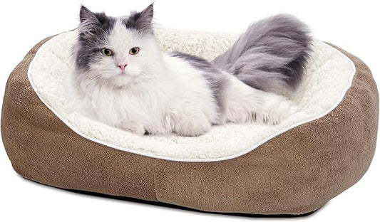 Midwest Homes for Pets Cuddle Bed, Taupe, Small - PAWPICO