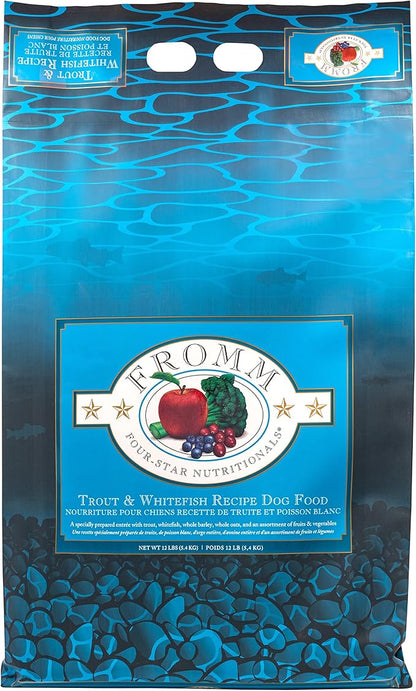 Fromm Four-Star Nutritionals Trout & Whitefish Dog Food - Premium Dry Dog Food - Trout Recipe - 12 lb - PAWPICO