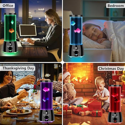 Jellyfish Lamp with 12 Color Changing and Remote Control,Jellyfish Aquarium Tank Night Light for Home Office Decor Gifts Mood Night Light Gift with USB for Kids Women Teens Adult（Fish） fishkeeper