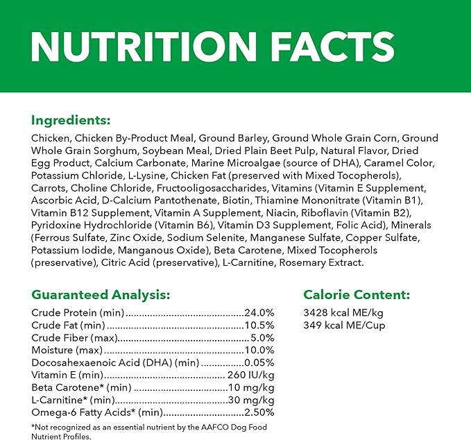 IAMS Proactive Health Healthy Aging Adult Dry Dog Food for Mature and Senior Dogs with Real Chicken, 7 lb. Bag - PAWPICO