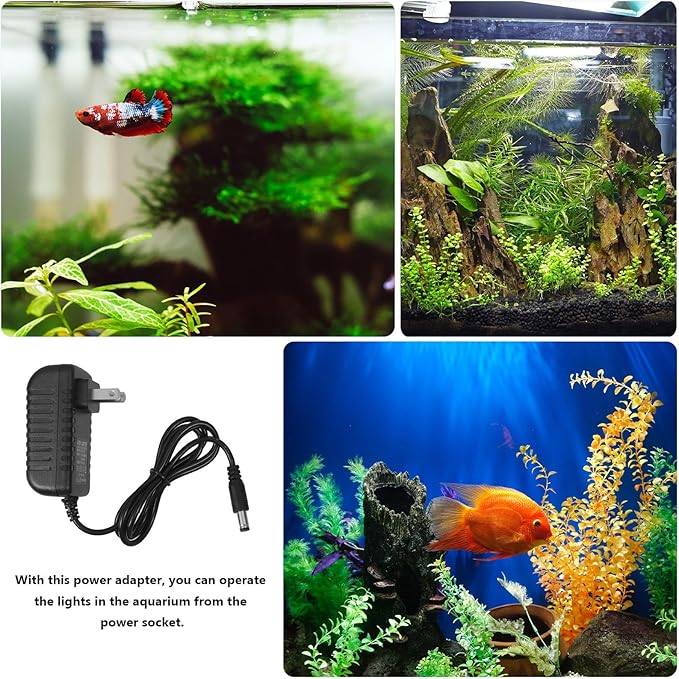 UPKOCH 12V 1A LED Power Adapter, AC110V to DC12V Switching Power Supply Converter for Aquarium Fish Tank Light, Fish Tank Strip Light Plug, US Plug UPKOCH