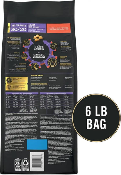 Purina Pro Plan High Protein Dog Food, Sport 30/20 Salmon and Rice Dog Food Dry Formula - 6 lb. Bag - PAWPICO